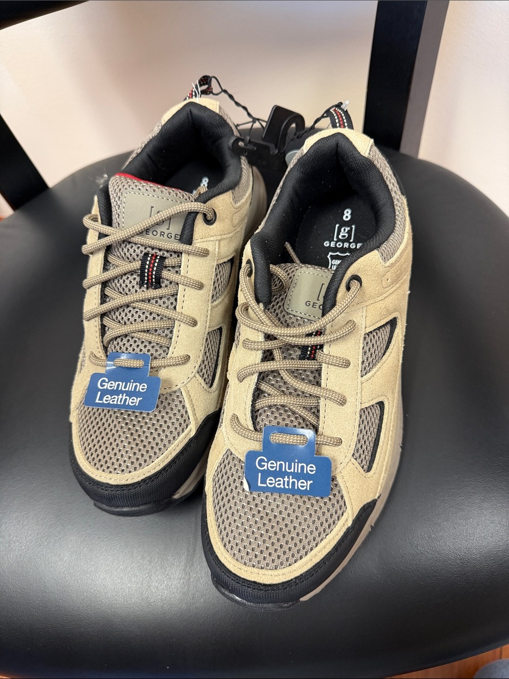 George Beige and Black Athletic Sneakers